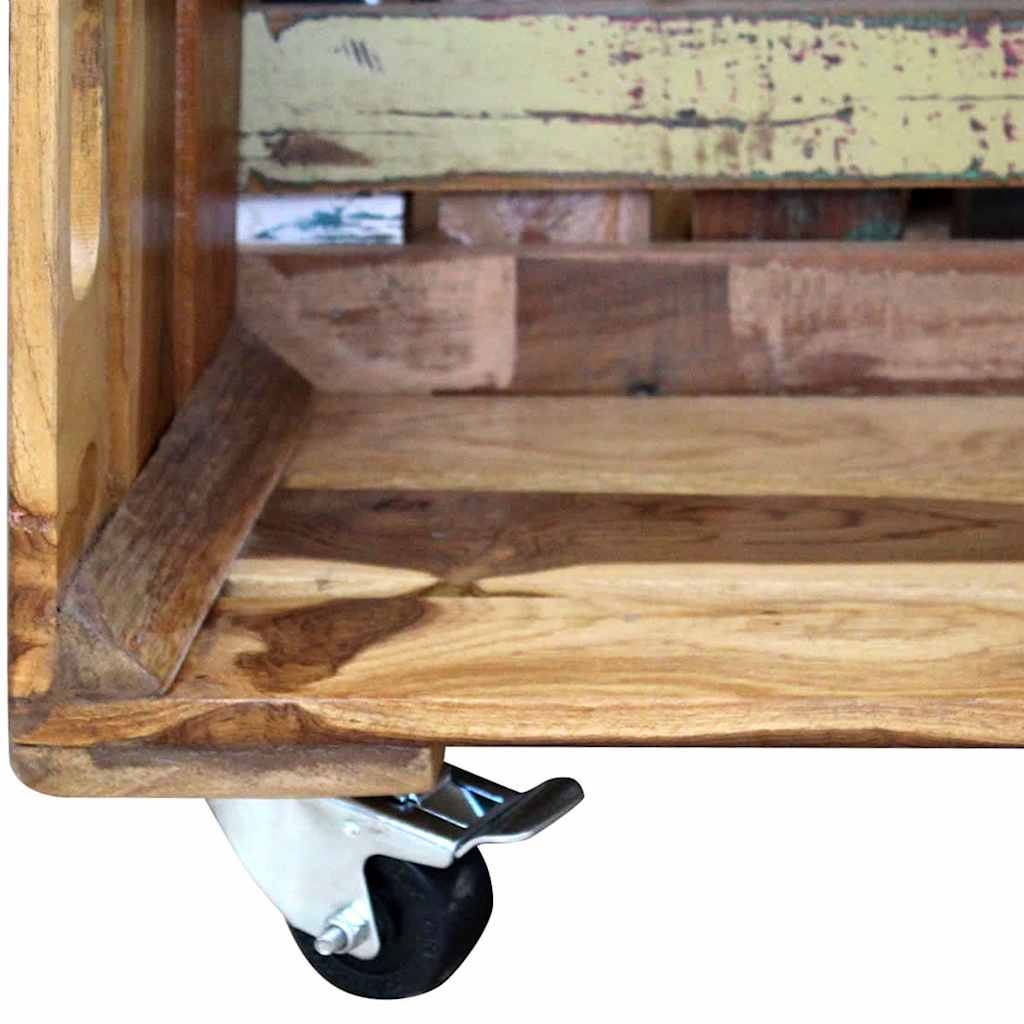 243306 vidaXL Coffee Table Solid Reclaimed Wood 70x70x35 cm