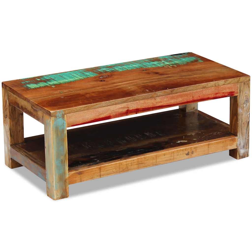 243322 vidaXL Coffee Table Solid Reclaimed Wood 90x45x35 cm