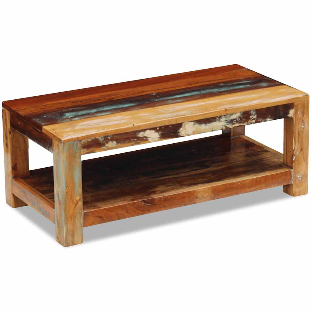 243322 vidaXL Coffee Table Solid Reclaimed Wood 90x45x35 cm