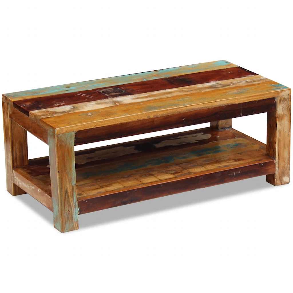243322 vidaXL Coffee Table Solid Reclaimed Wood 90x45x35 cm