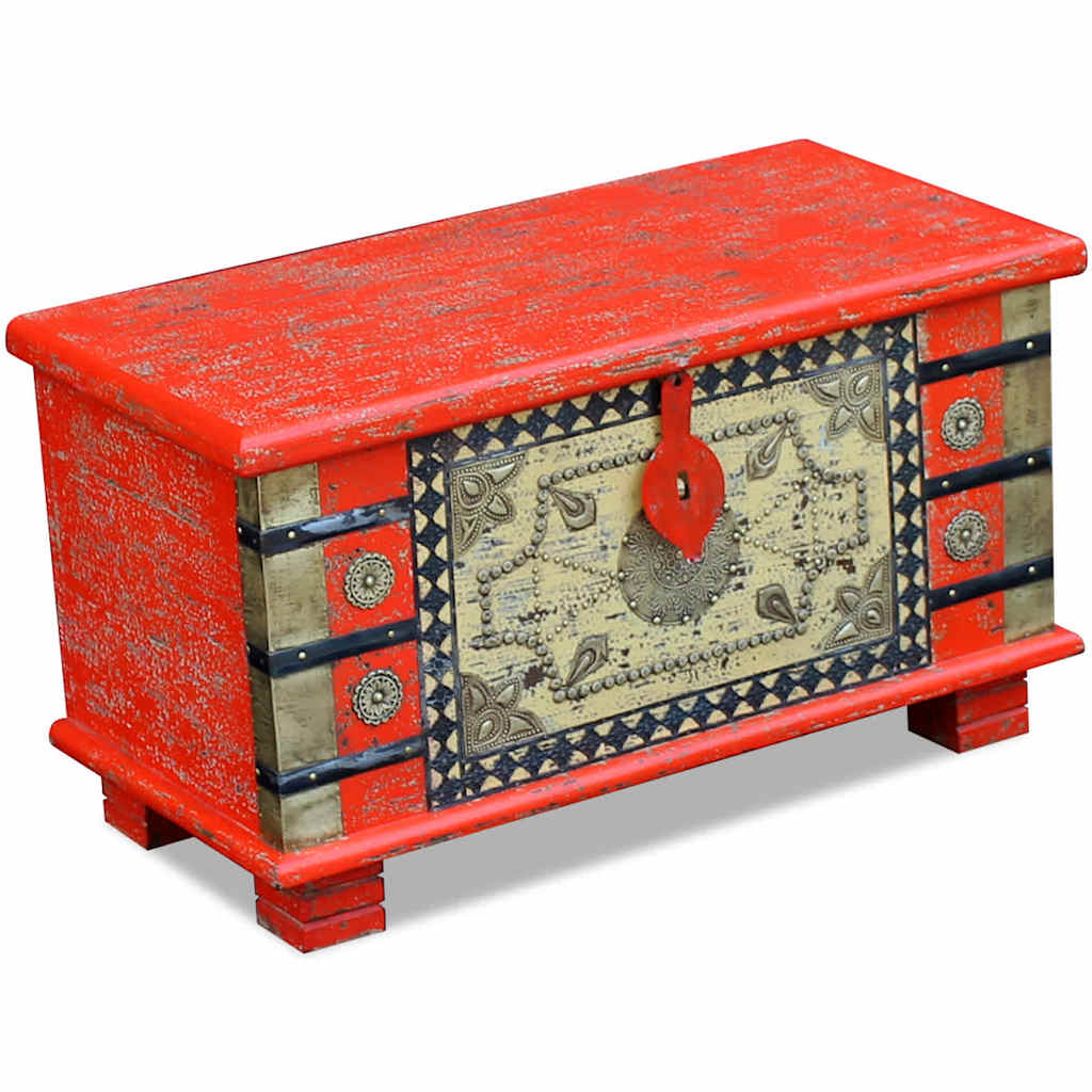 243331 vidaXL Storage Chest Red Mango Wood 80x40x45 cm