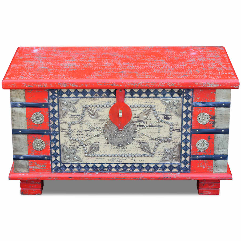 243331 vidaXL Storage Chest Red Mango Wood 80x40x45 cm