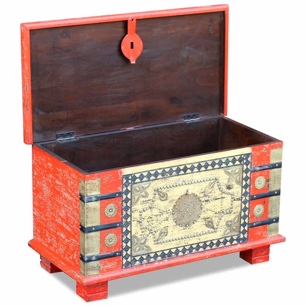 243331 vidaXL Storage Chest Red Mango Wood 80x40x45 cm