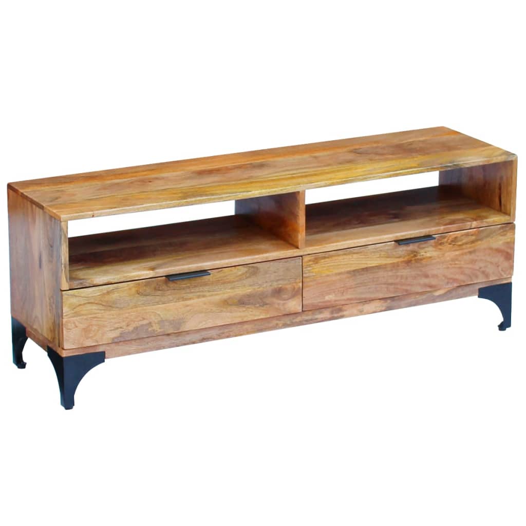 vidaXL TV Stand Mango Wood 120x35x45 cm