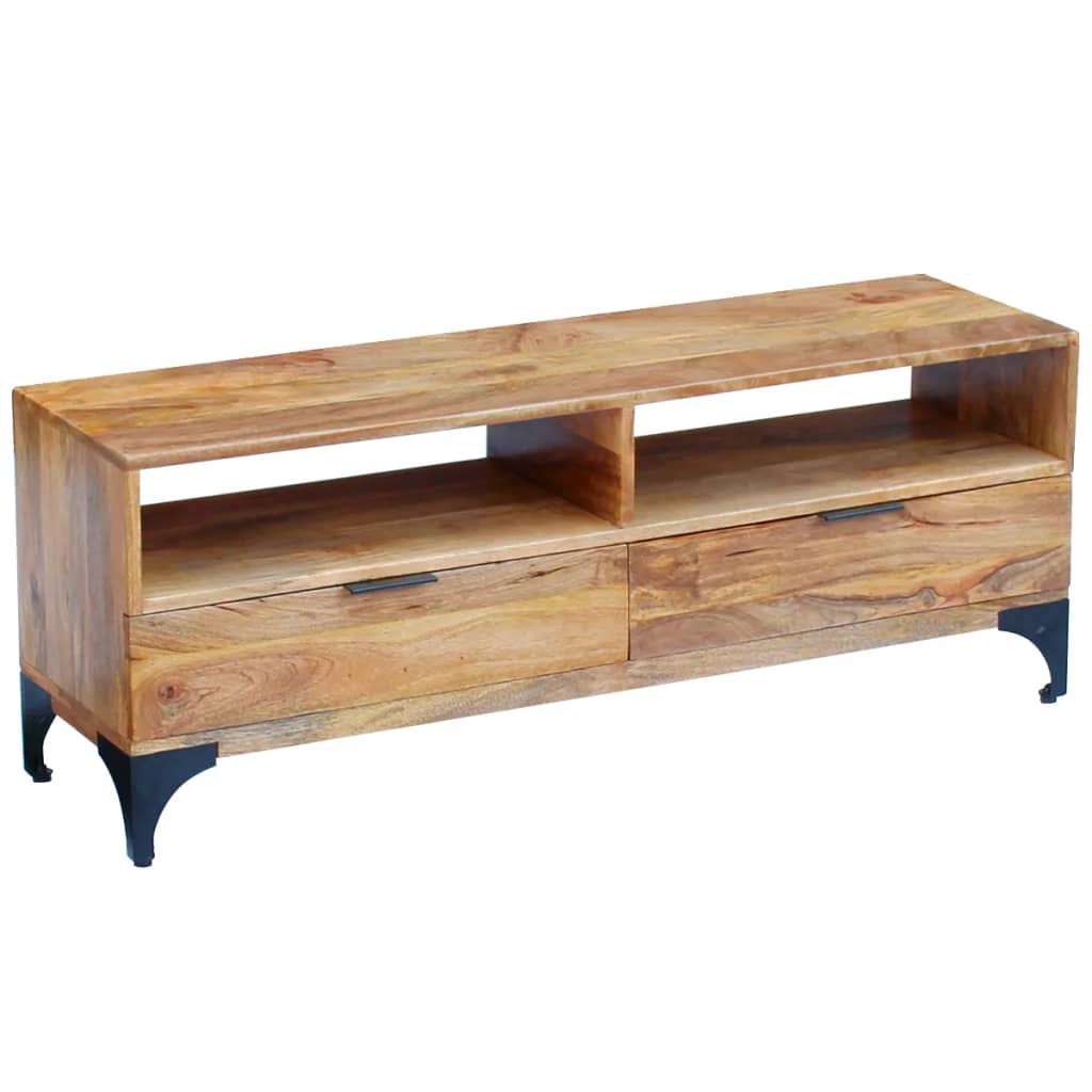 vidaXL TV Stand Mango Wood 120x35x45 cm