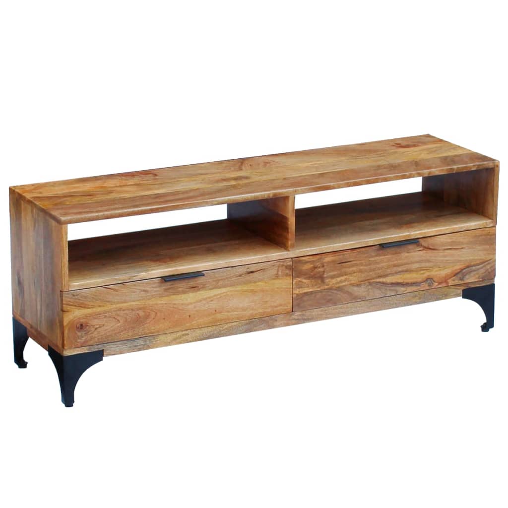 vidaXL TV Stand Mango Wood 120x35x45 cm