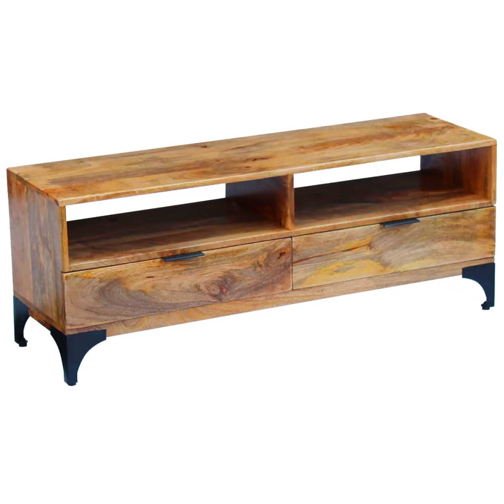 vidaXL TV Stand Mango Wood 120x35x45 cm