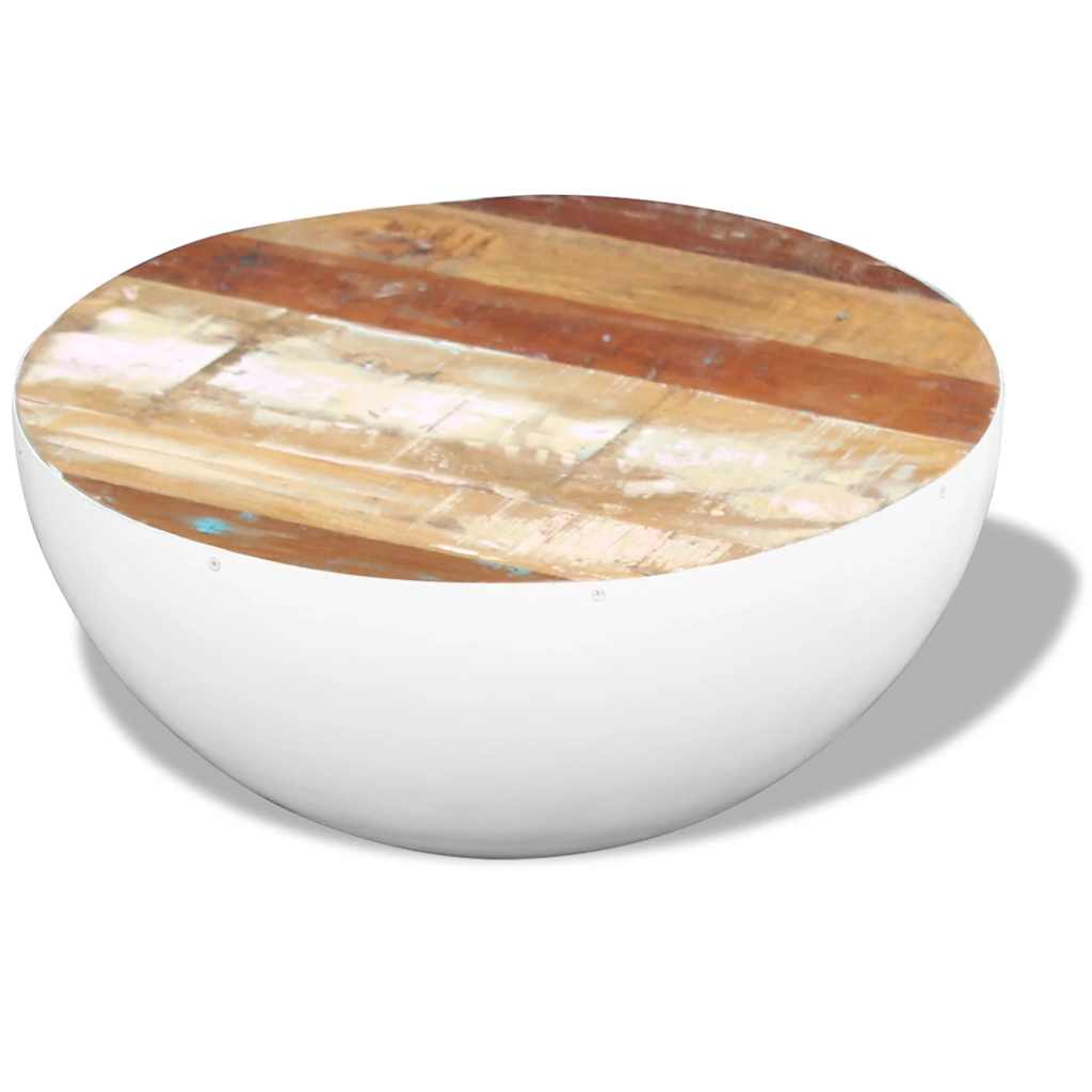 243353 vidaXL Bowl Shaped Coffee Table Solid Reclaimed Wood 60x60x30 cm