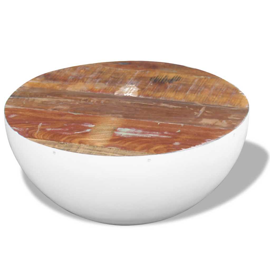 243353 vidaXL Bowl Shaped Coffee Table Solid Reclaimed Wood 60x60x30 cm