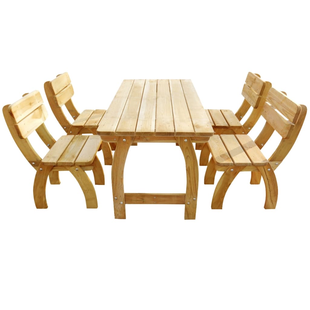 vidaXL 5 Piece Outdoor Dining Set Impregnated Pinewood