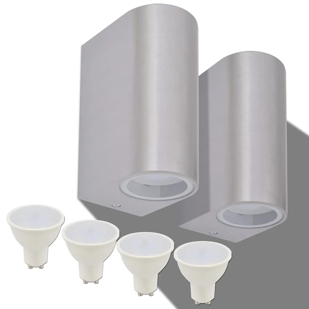Outdoor LED Wall Lights 2 pcs Round Up/Downwards
