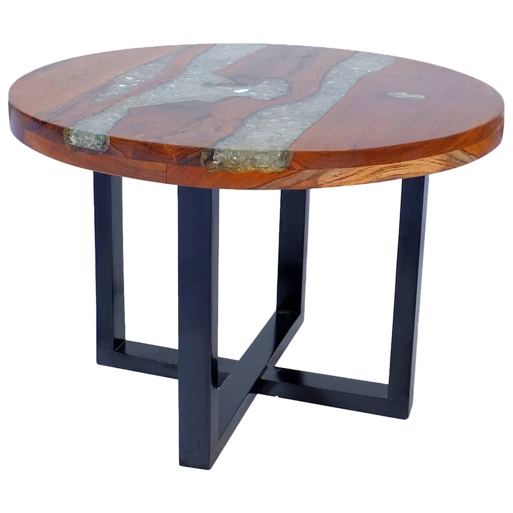 243466 vidaXL Coffee Table Teak Resin 60 cm