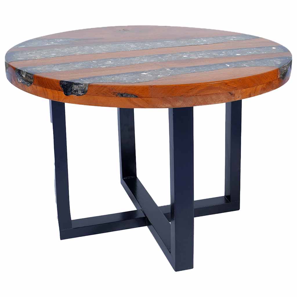 243466 vidaXL Coffee Table Teak Resin 60 cm