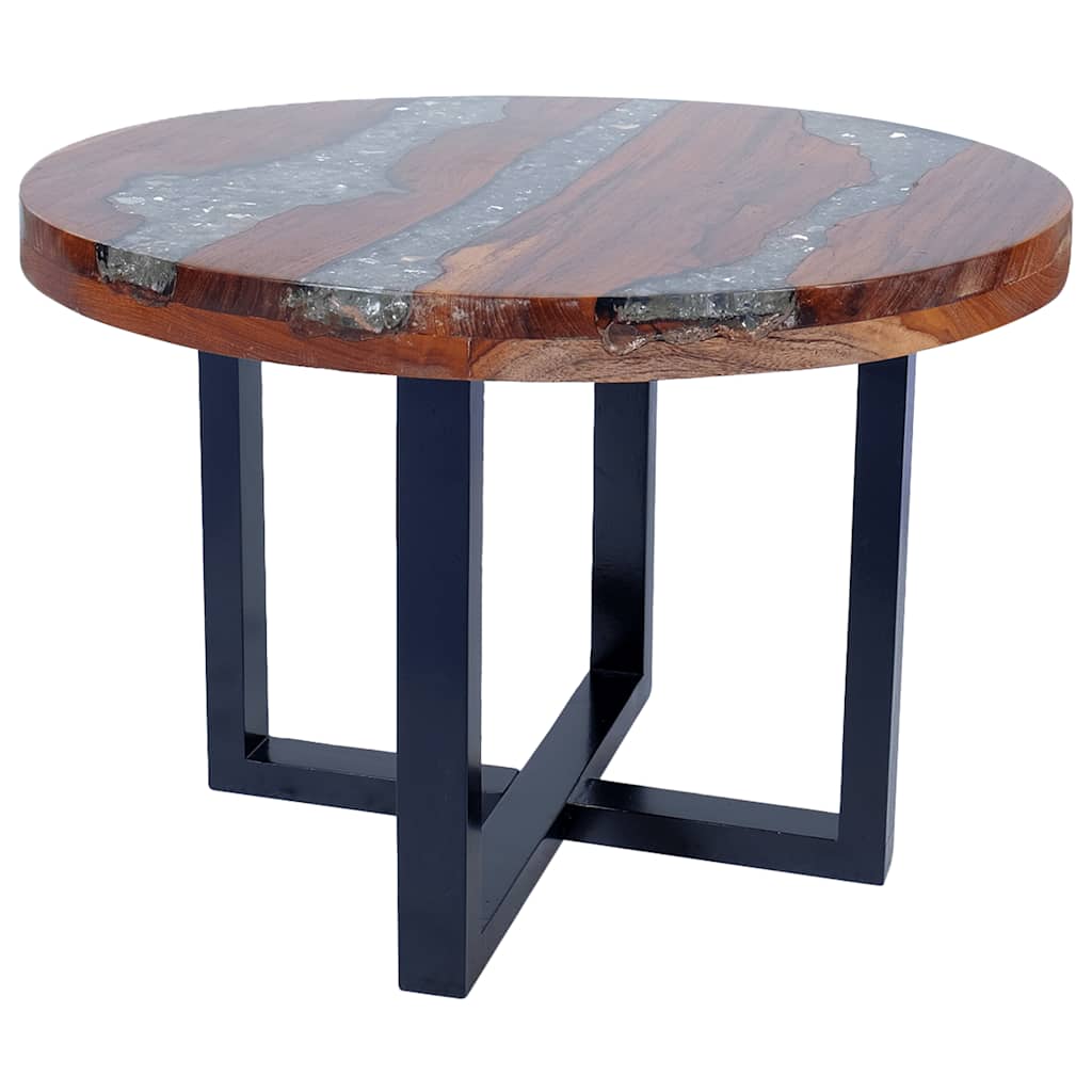 243466 vidaXL Coffee Table Teak Resin 60 cm