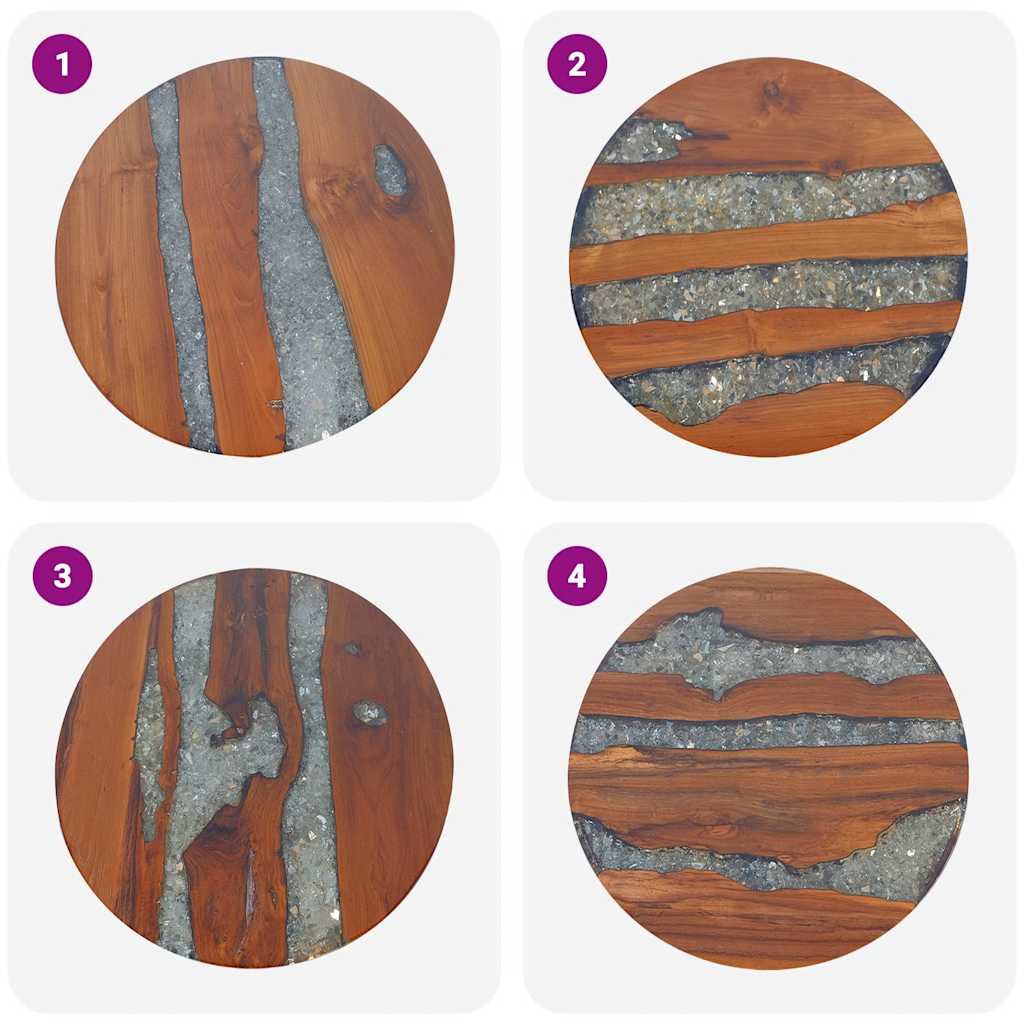 243466 vidaXL Coffee Table Teak Resin 60 cm