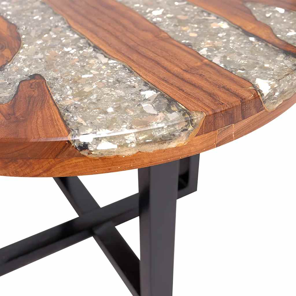 243466 vidaXL Coffee Table Teak Resin 60 cm