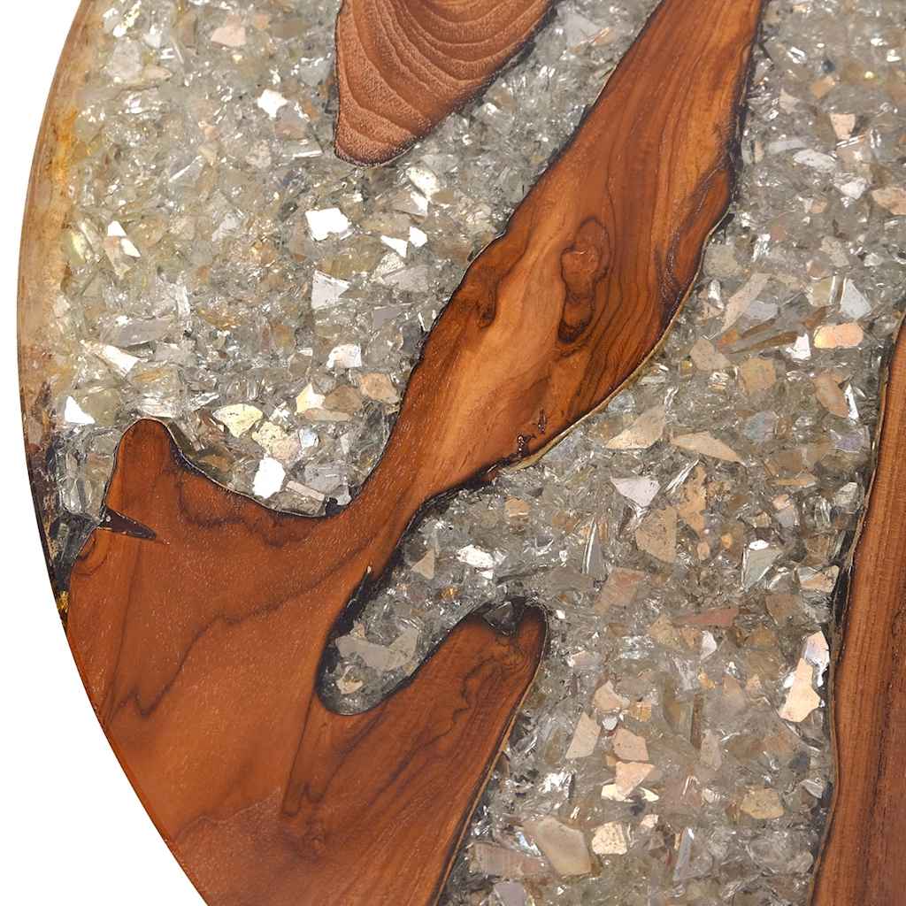 243466 vidaXL Coffee Table Teak Resin 60 cm