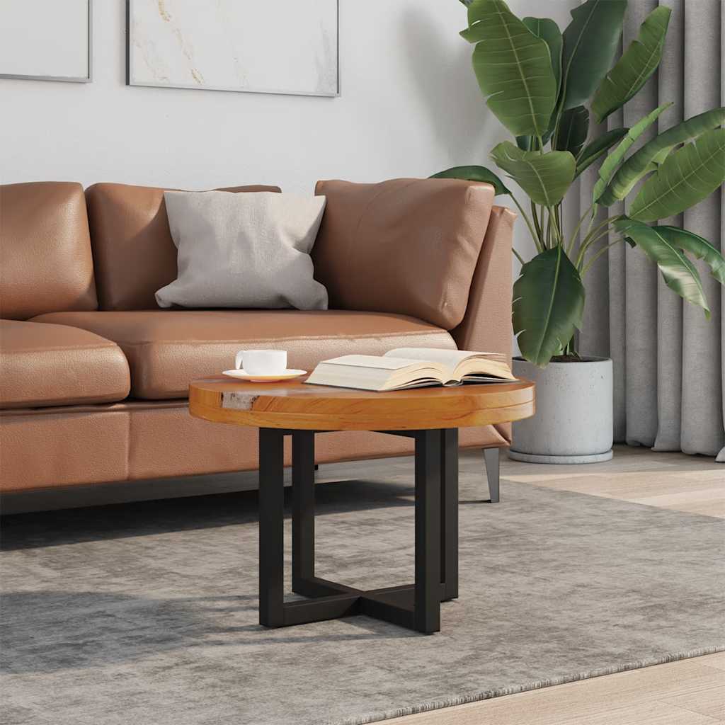 243466 vidaXL Coffee Table Teak Resin 60 cm