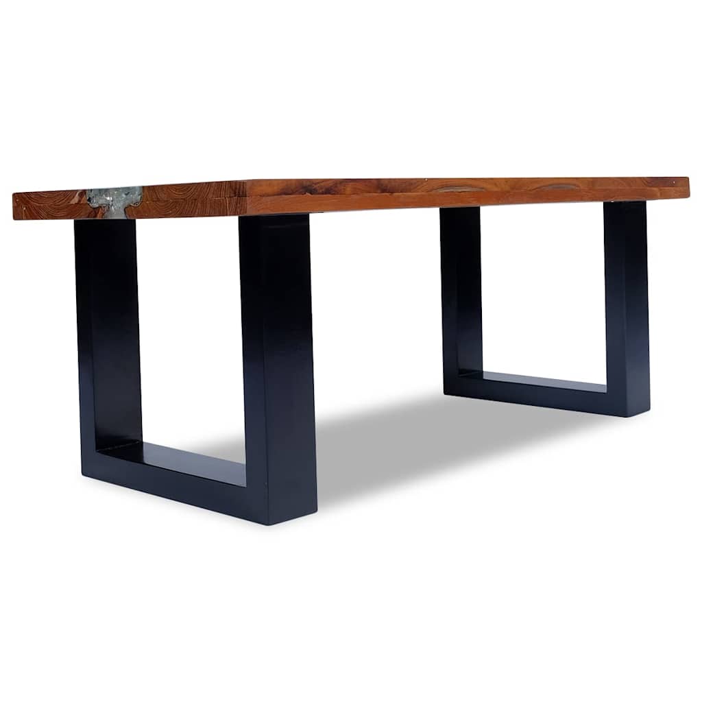 243467 vidaXL Coffee Table Teak Resin 100x50 cm
