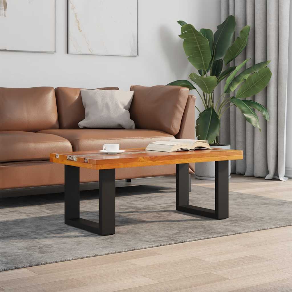 243467 vidaXL Coffee Table Teak Resin 100x50 cm
