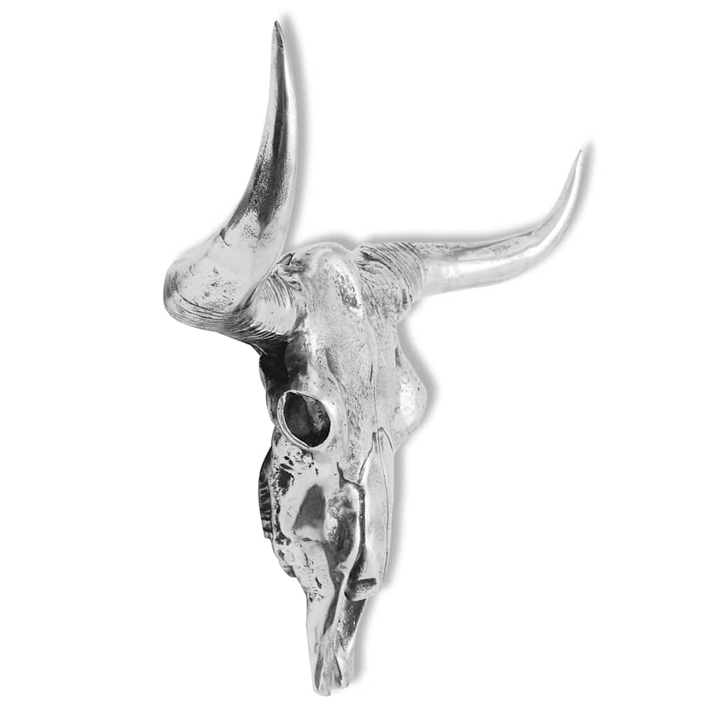Skull Head Decoration | Silver | Aluminium | Large | Decorative Inlays
