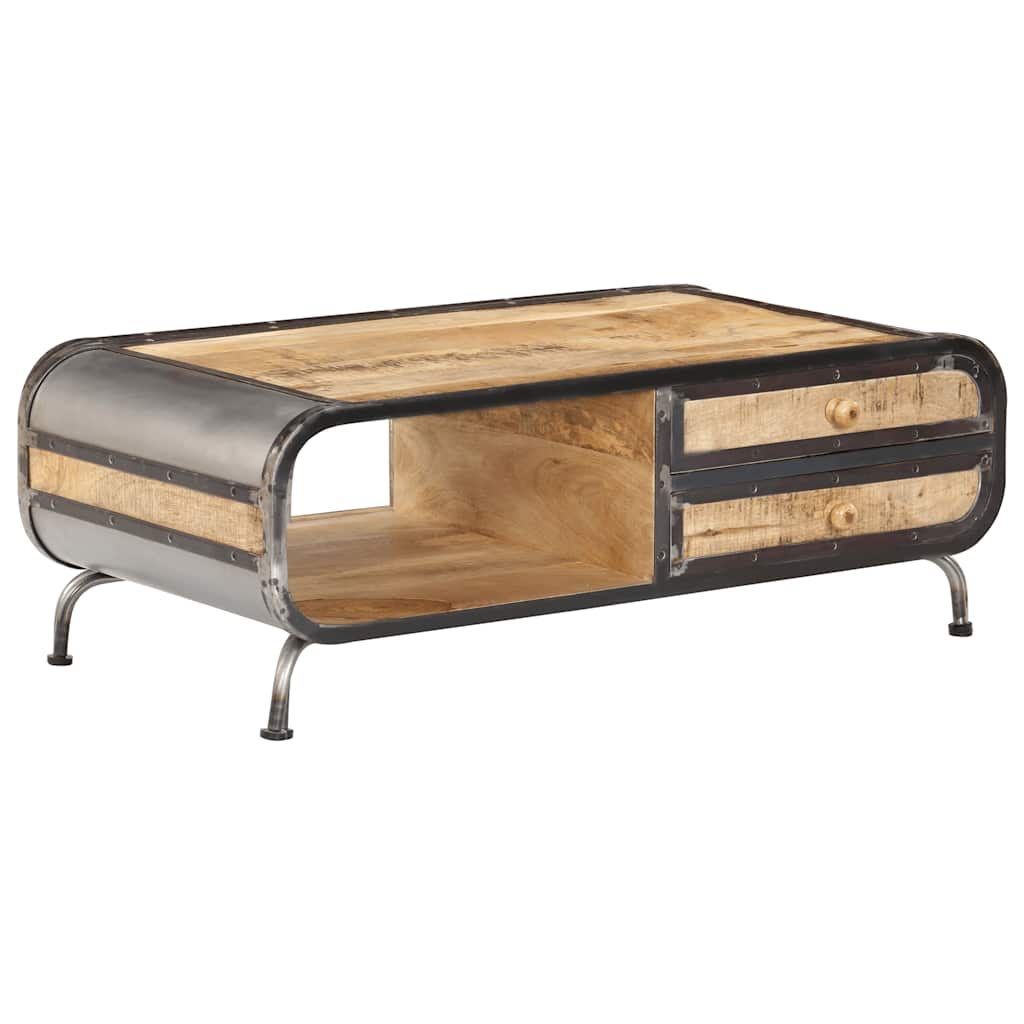247804 vidaXL Coffee Table 100x50x35 cm Solid Mango Wood