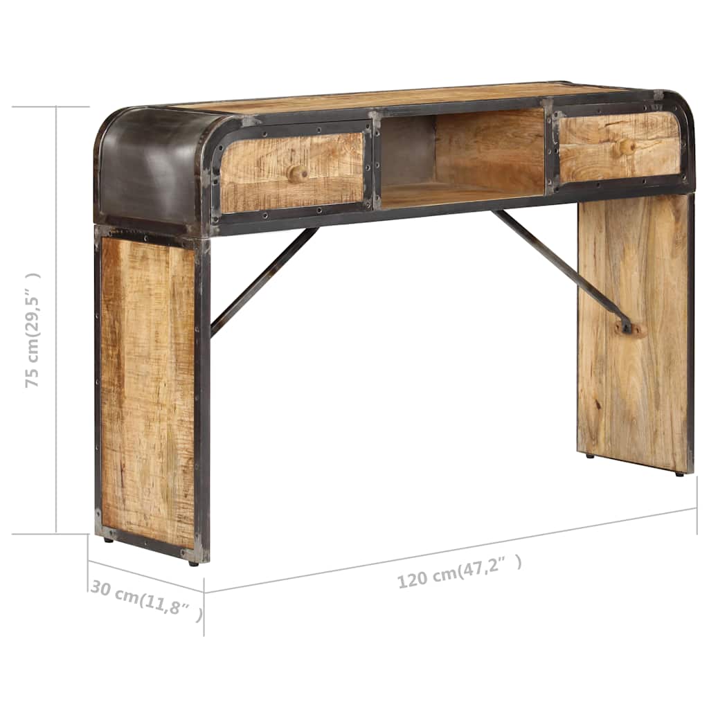 247805 vidaXL Sideboard 120x30x75 cm Solid Mango Wood