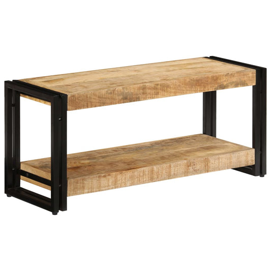 Tv Stand | Natural wood | Solid Mango Wood and Powder-Coated Iron