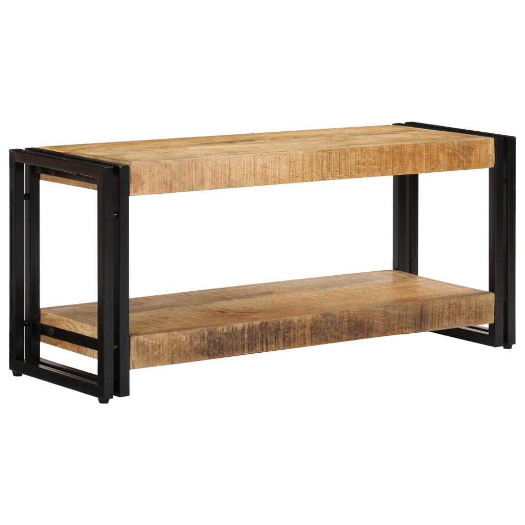 Tv Stand | Natural wood | Solid Mango Wood and Powder-Coated Iron