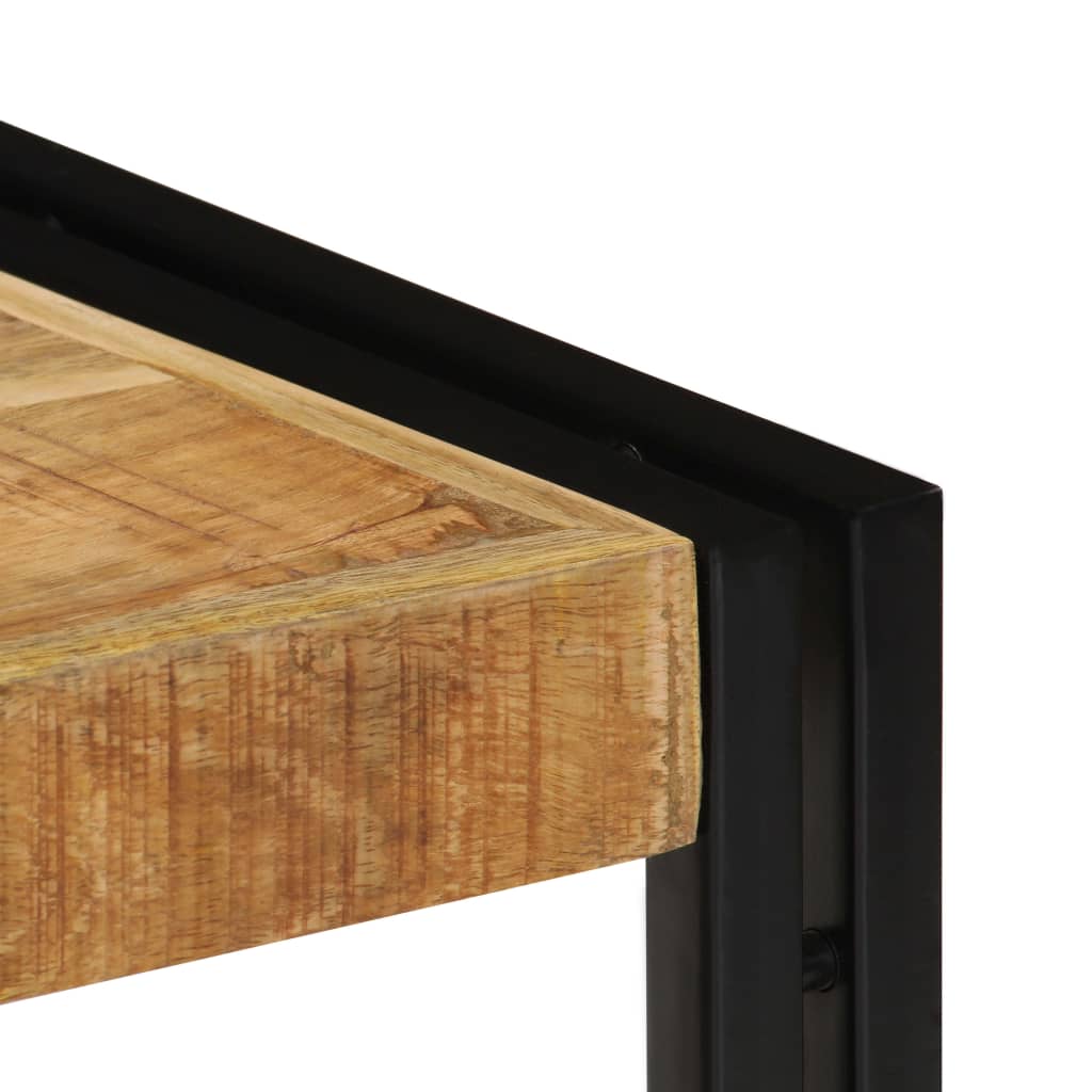 Tv Stand | Natural wood | Solid Mango Wood and Powder-Coated Iron