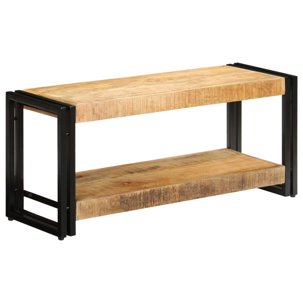 Tv Stand | Natural wood | Solid Mango Wood and Powder-Coated Iron