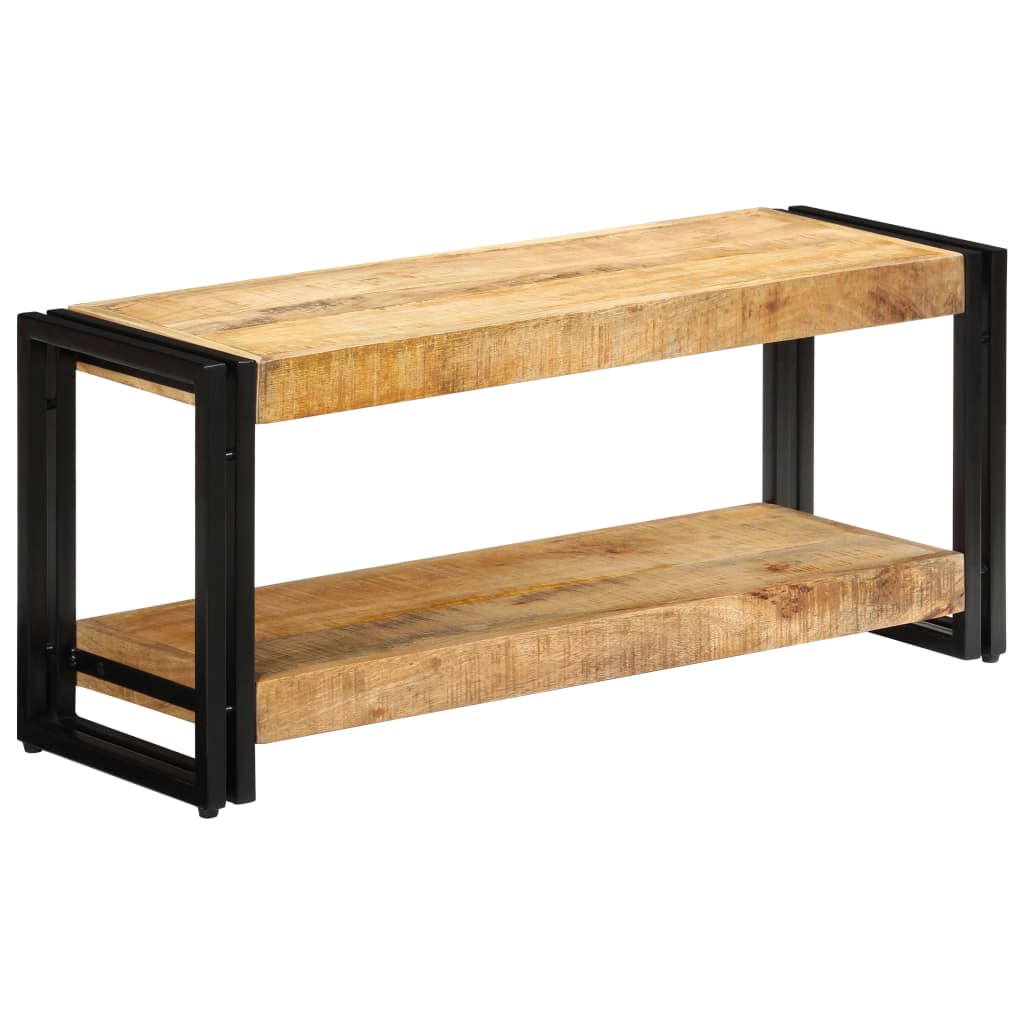 Tv Stand | Natural wood | Solid Mango Wood and Powder-Coated Iron