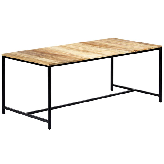 vidaXL Dining Table 180x90x75 cm Solid Rough Mango Wood