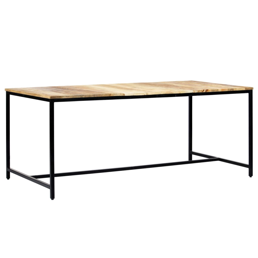 vidaXL Dining Table 180x90x75 cm Solid Rough Mango Wood