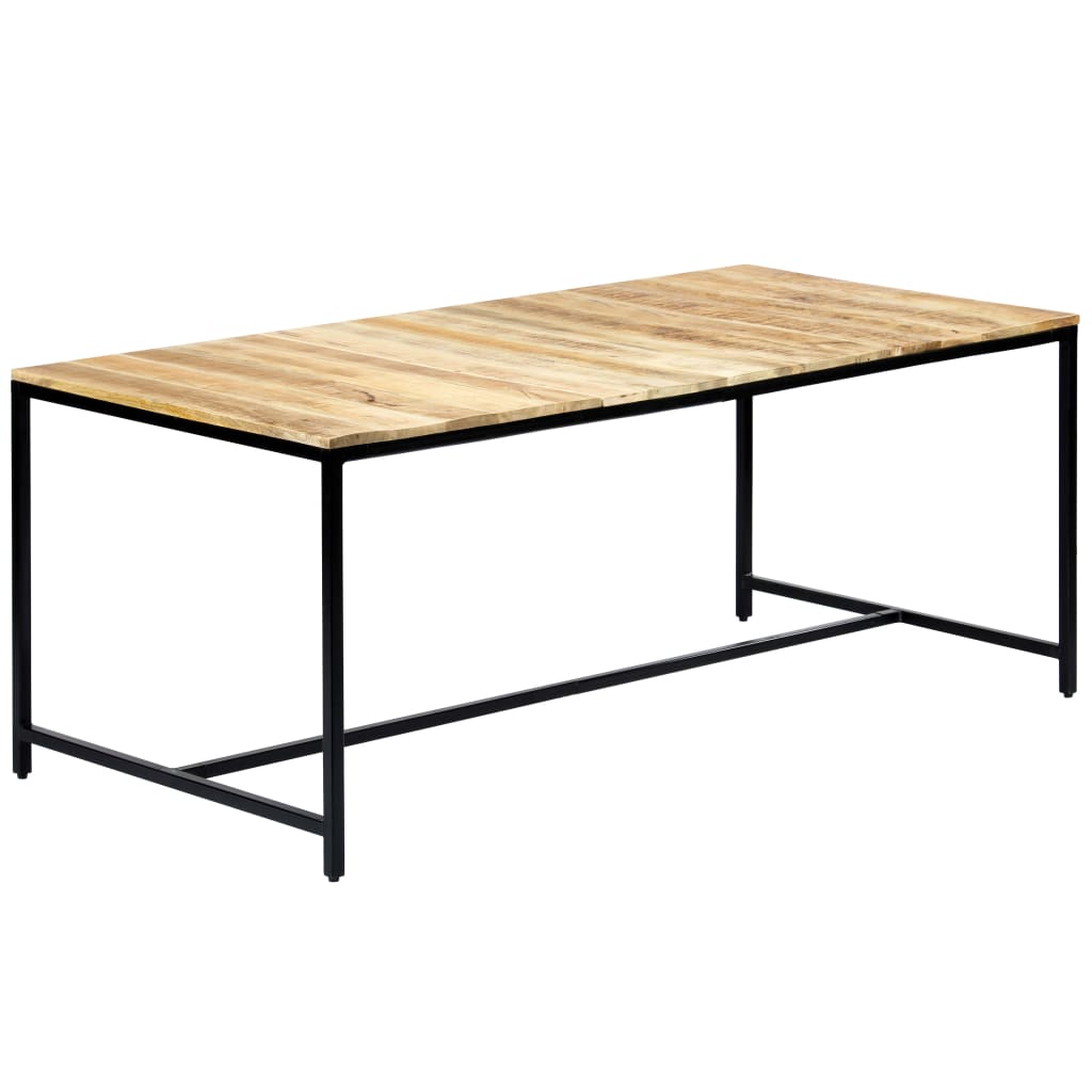 vidaXL Dining Table 180x90x75 cm Solid Rough Mango Wood