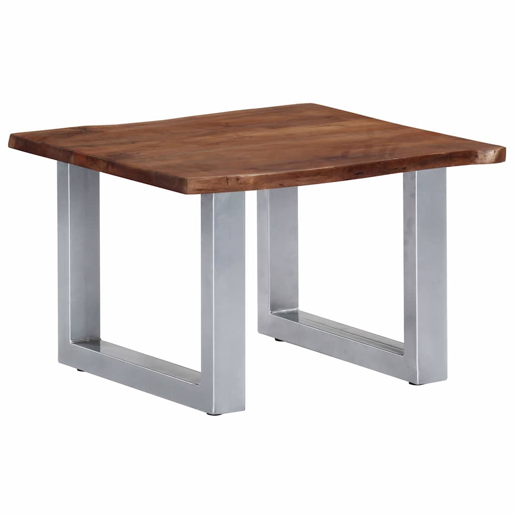 247826 vidaXL Coffee Table with Live Edges 60x60x40 cm Solid Acacia Wood