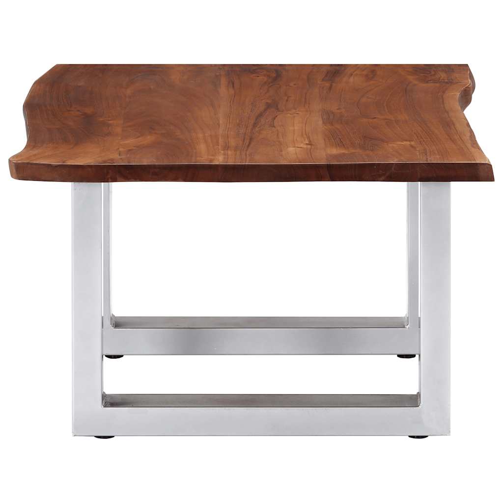 247826 vidaXL Coffee Table with Live Edges 60x60x40 cm Solid Acacia Wood