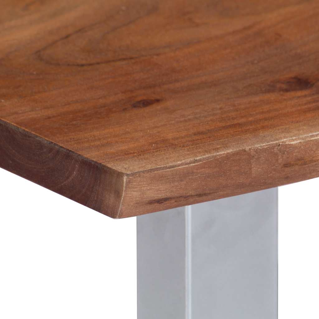 247826 vidaXL Coffee Table with Live Edges 60x60x40 cm Solid Acacia Wood