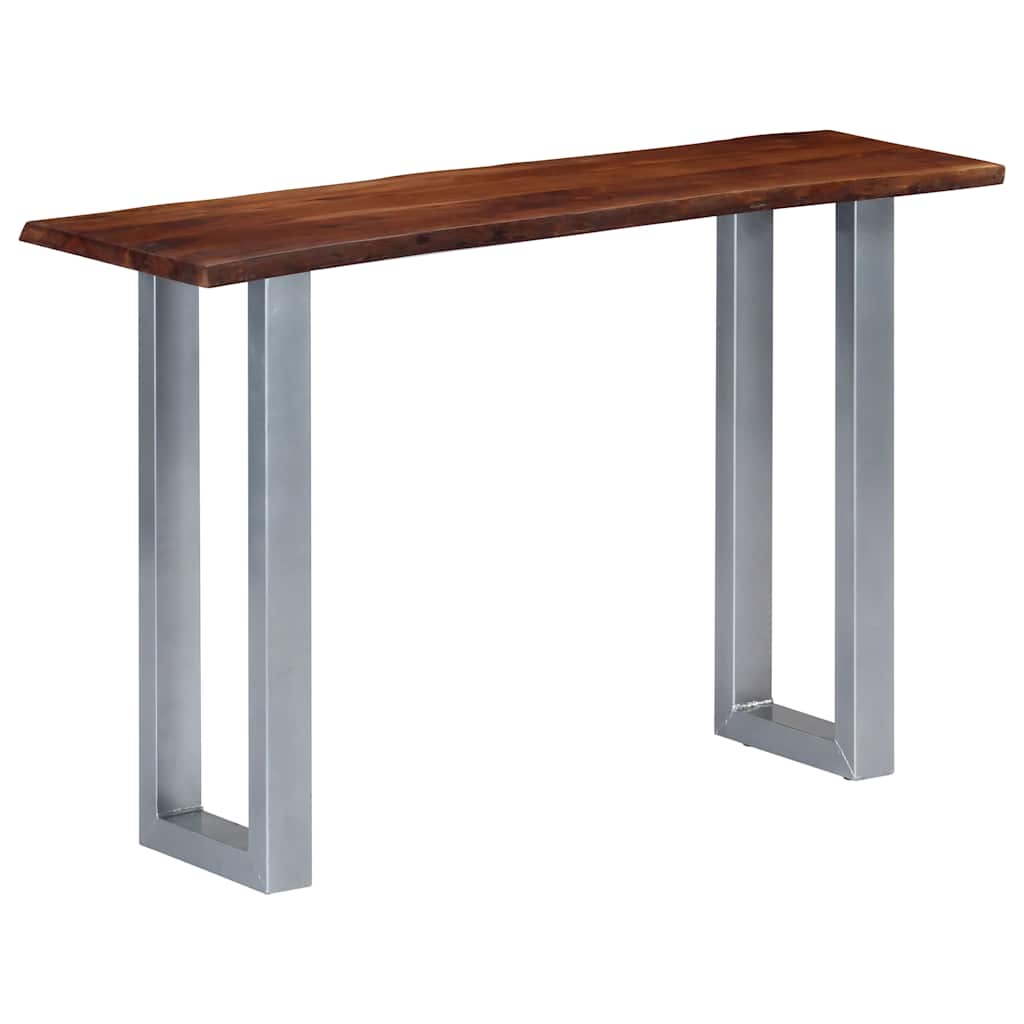 247830 vidaXL Console Table 115x35x76 cm Solid Aacia Wood and Iron