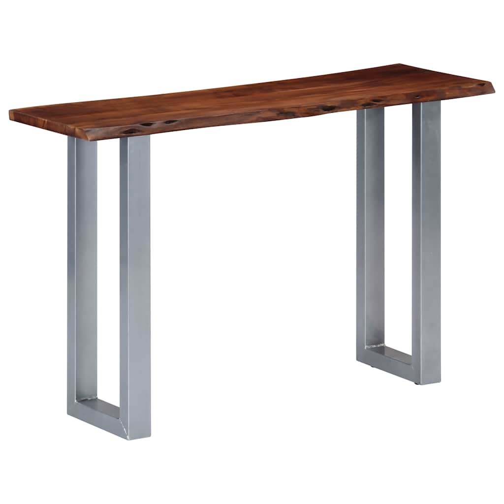 247830 vidaXL Console Table 115x35x76 cm Solid Aacia Wood and Iron