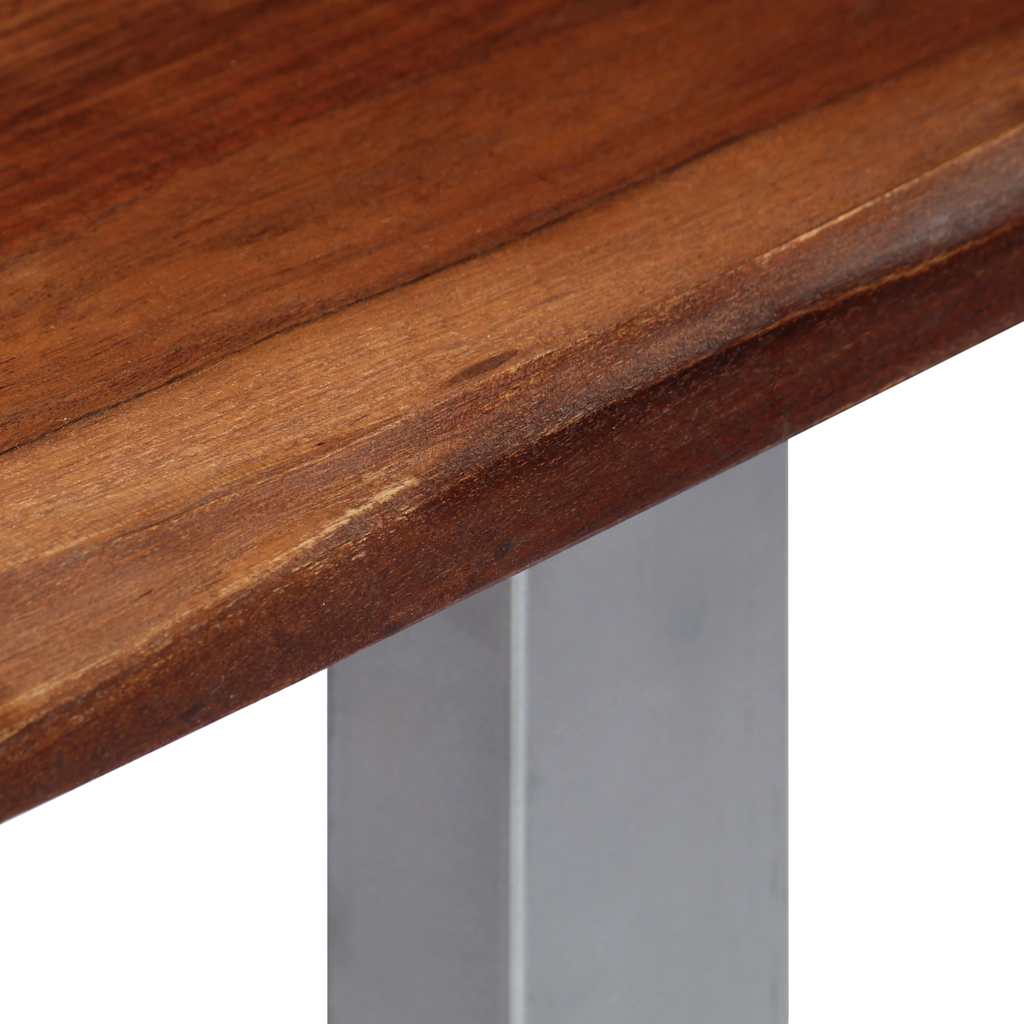 247830 vidaXL Console Table 115x35x76 cm Solid Aacia Wood and Iron
