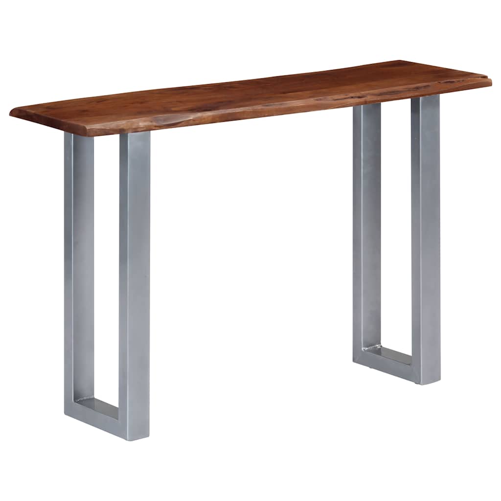 247830 vidaXL Console Table 115x35x76 cm Solid Aacia Wood and Iron