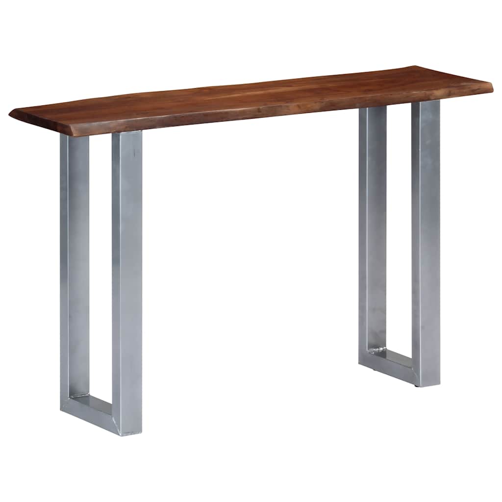 247830 vidaXL Console Table 115x35x76 cm Solid Aacia Wood and Iron