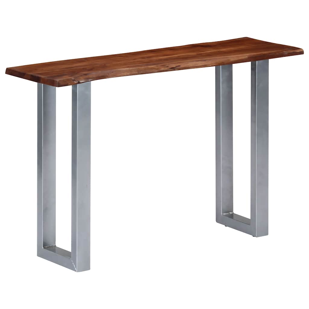 247830 vidaXL Console Table 115x35x76 cm Solid Aacia Wood and Iron