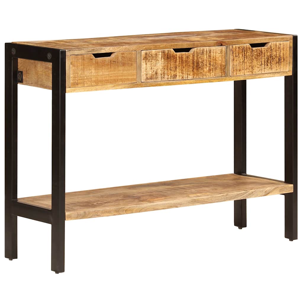 247406 vidaXL Sideboard with 3 Drawers 110x35x75 cm Solid Mango Wood