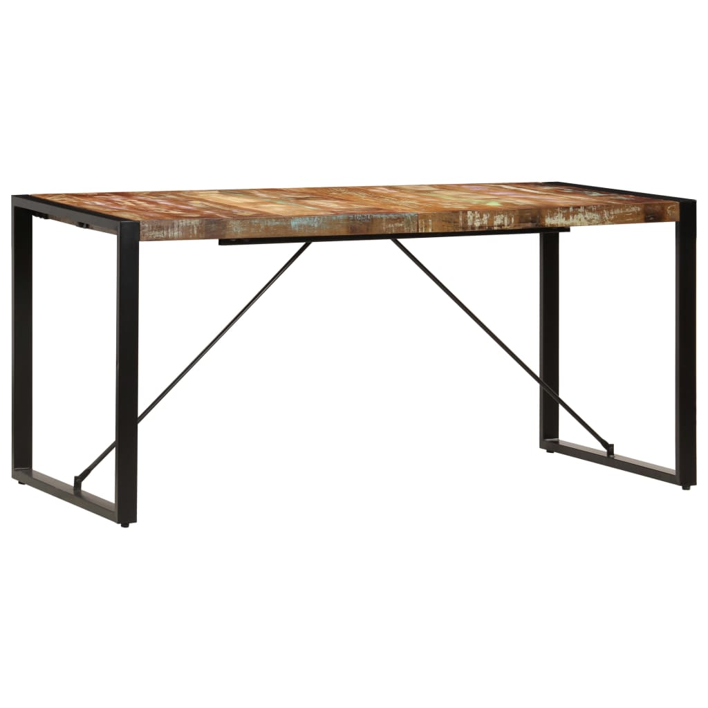 vidaXL Dining Table 160x80x75 cm Solid Reclaimed Wood