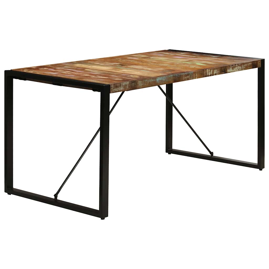 247418 vidaXL Dining Table 160x80x75 cm Solid Reclaimed Wood