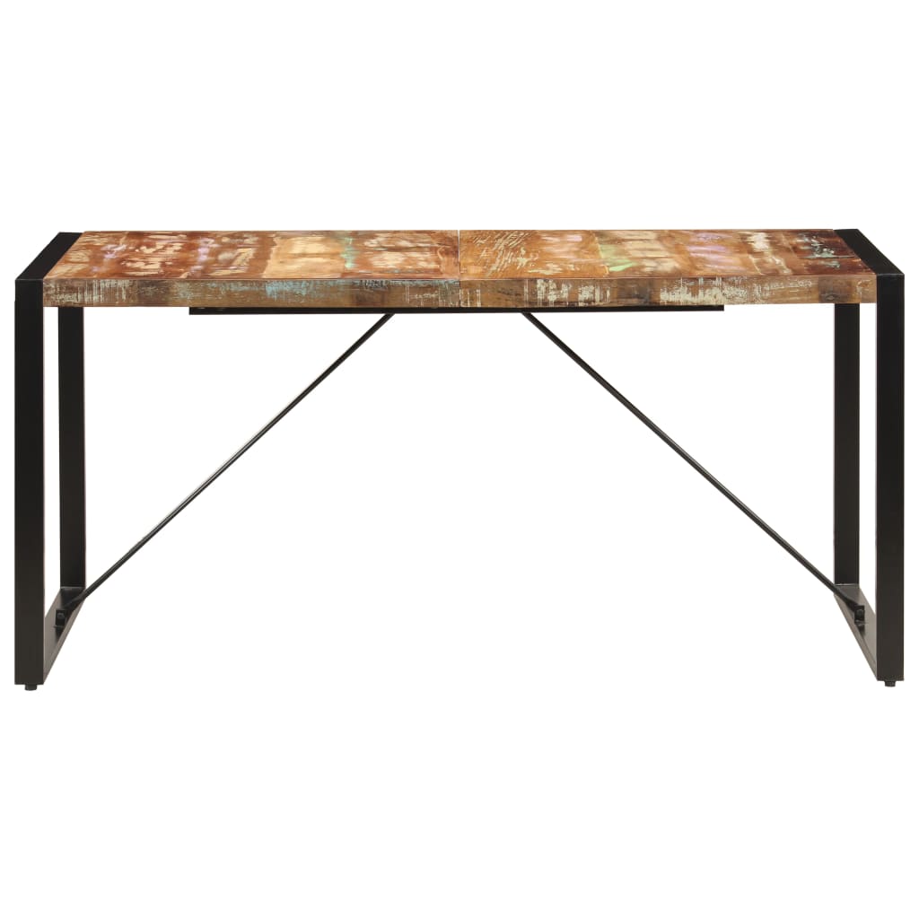 vidaXL Dining Table 160x80x75 cm Solid Reclaimed Wood