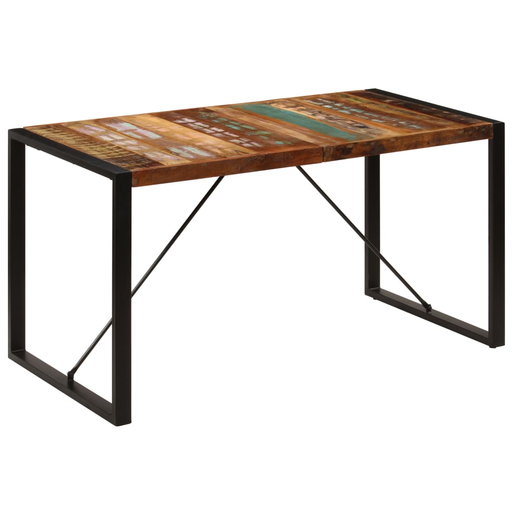 vidaXL Dining Table 140x70x75 cm Solid Reclaimed Wood