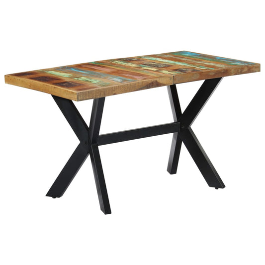 vidaXL Dining Table 140x70x75 cm Solid Reclaimed Wood